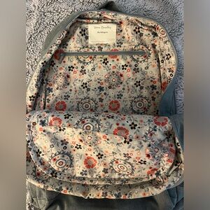 Vera Bradley Backpack, denim, floral